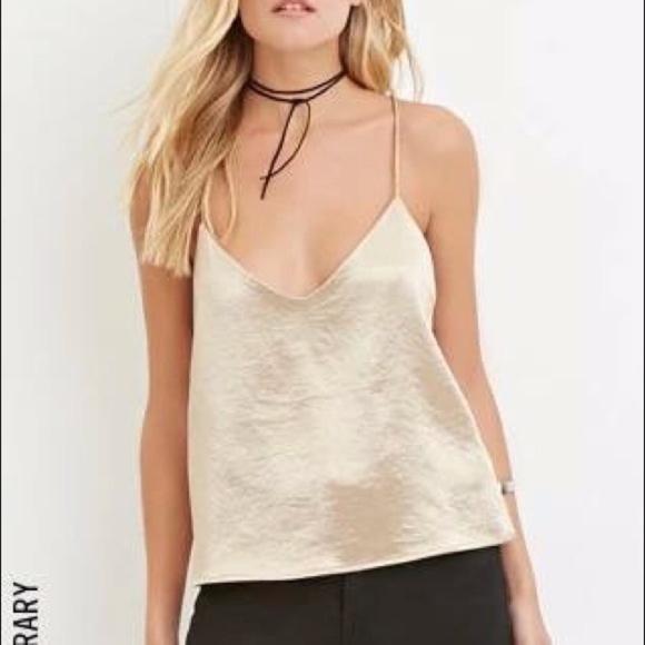 Forever 21 Tops - Forever 21 Gold Metallic Top